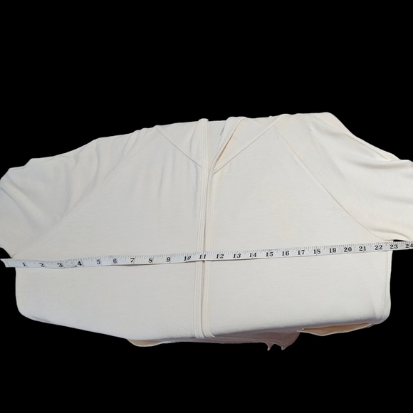 GO COUTURE Women's Hooded Cardigan Duster Cream XL - Picture 11 of 11